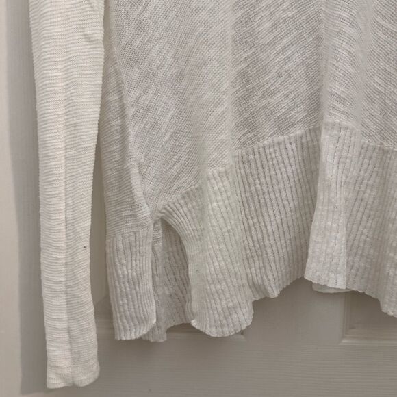 Eileen Fisher System Organic Linen Cotton Blend Cardigan Size Medium White - Picture 5 of 5